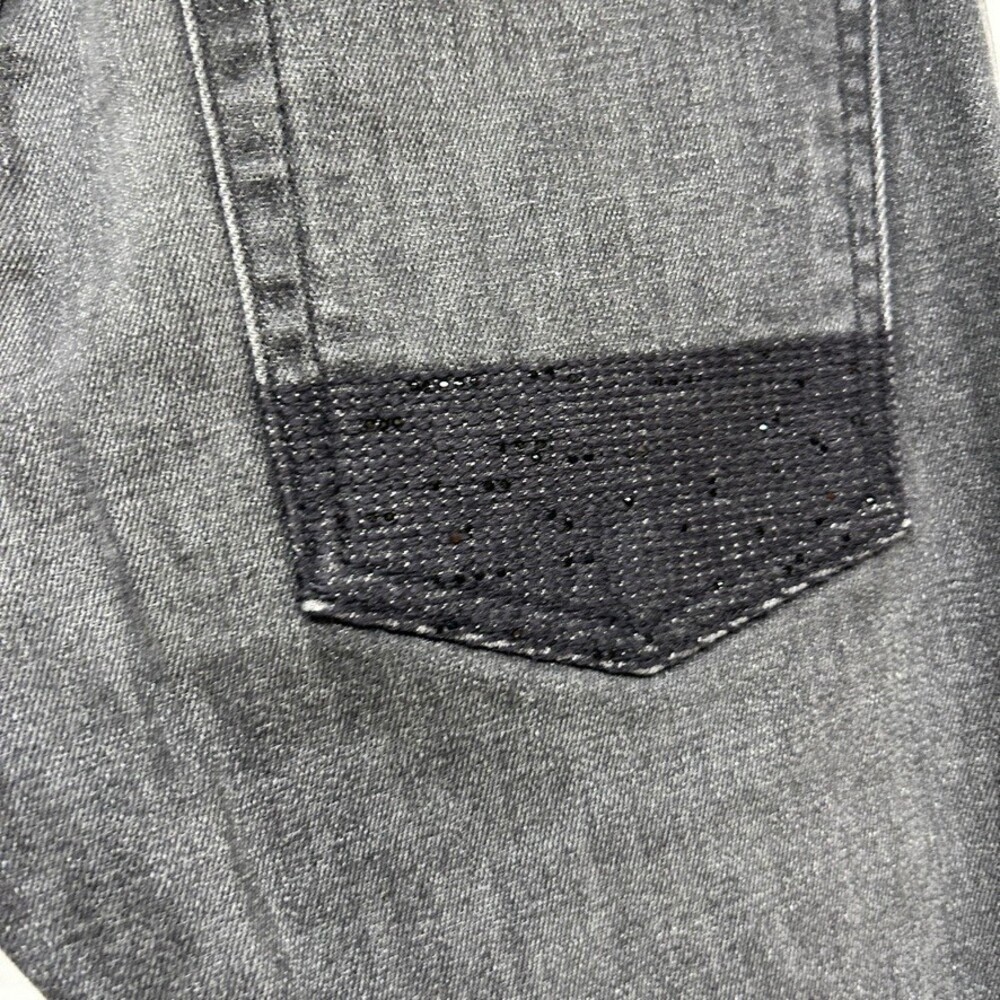 7 For All Mankind Women's Black Sequined Pocket Roxanne Skinny Jeans Size 28 - Picture 7 of 11